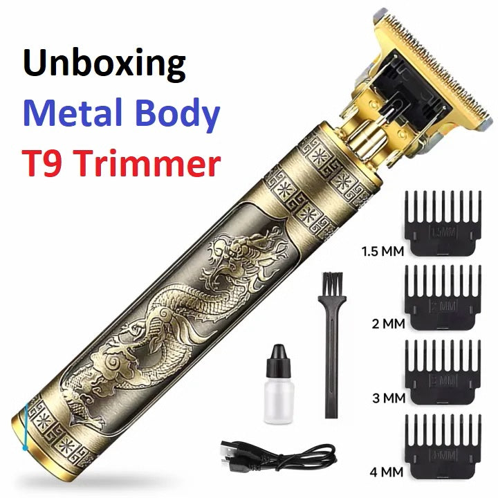 T9 Vintage Metal Trimmer – Premium Hair Cutting Tool